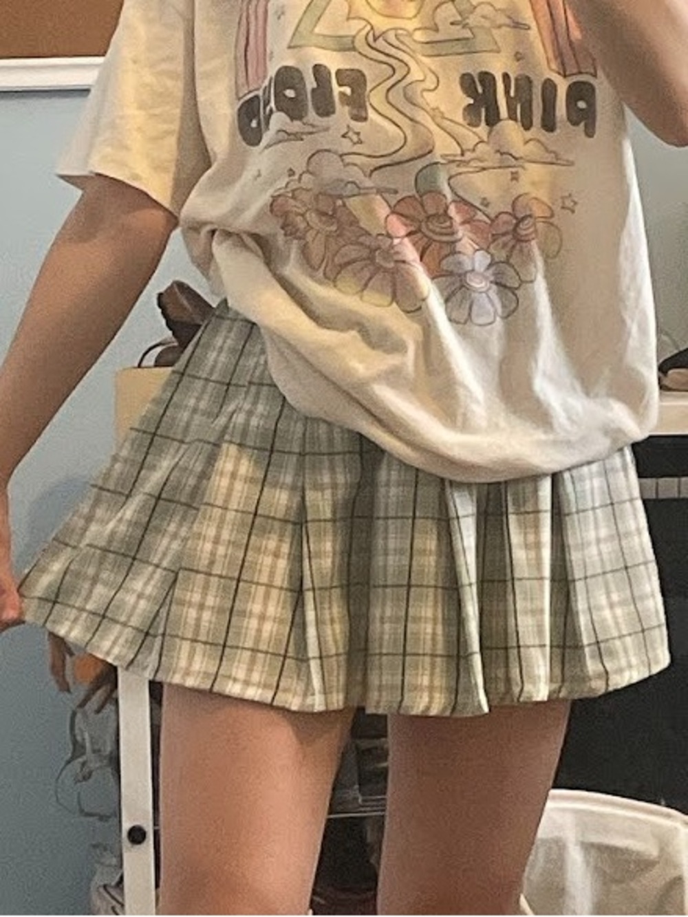 Urban Kids Green Plaid Skirt